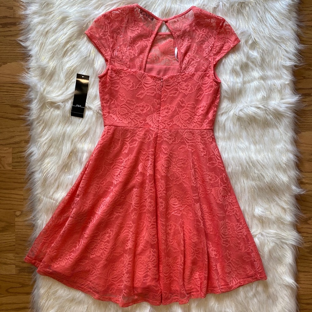 R&K Coral Lace Dress - Picture 3 of 8